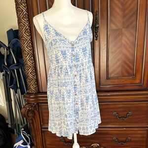 Ocean Drive Blue and White Button-Down Sundress